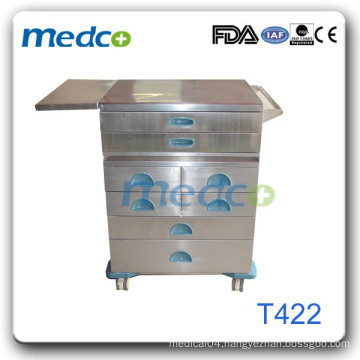 Stainless steel medical trolley hot T422